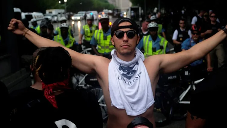 מפגין בוושינגטון