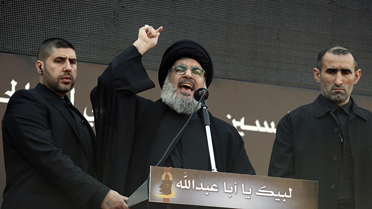 חסן נסראללה נואם בלבנון