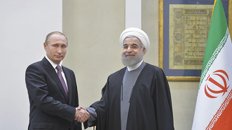 נשיא איראן רוחאני ונשיא רוסיה פוטין