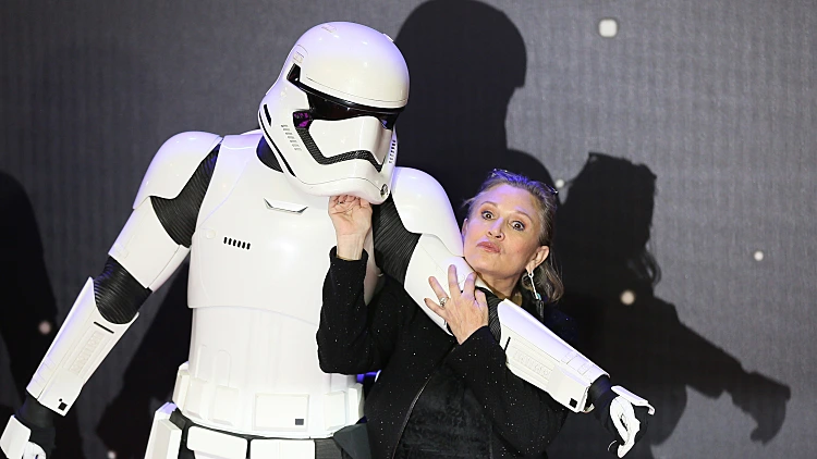 קארי פישר, ששיחקה את הנסיכה ליאה