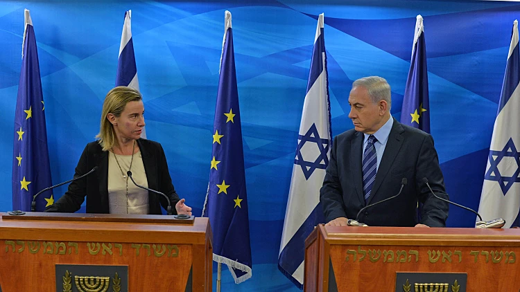 ראש הממשלה נתניהו והנציגה העליונה של האיחוד האירופי למדיניות חוץ וביטחון, פדריקה מוגריני