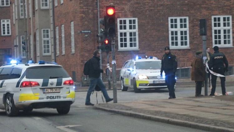 זירת הפיגוע בבית הקפה בקופנהגן שבדנמרק
