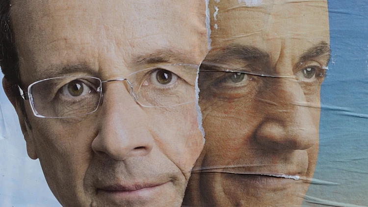 ניקולא סרקוזי ופרנסואה הולנד