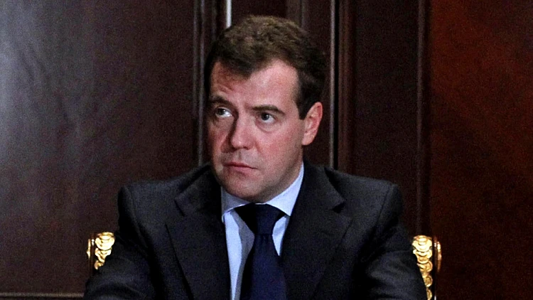 דמיטרי מדבדב בישיבת חירום בעקבות מתקפת הטרור בשדה התעופה במוסקבה