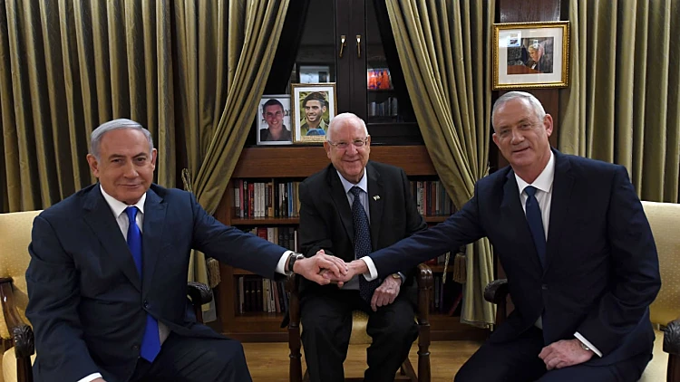 הפגישה המשולשת בין ריבלין, נתניהו וגנץ