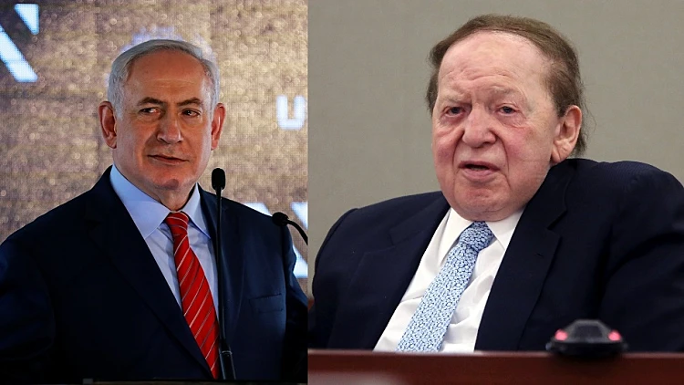 שלדון אדלסון וראש הממשלה בנימין נתניהו