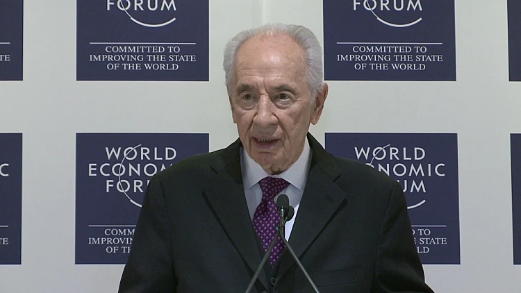 נשיא המדינה שמעון פרס בועידה בדאבוס שבשוויץ