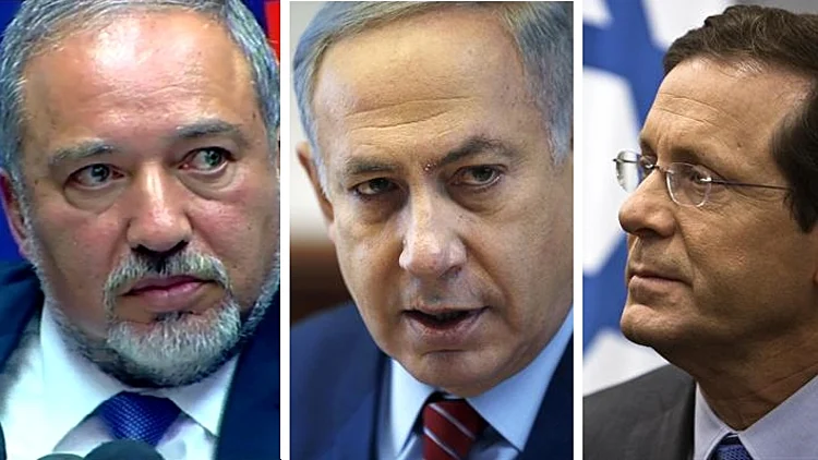 הרצוג, נתניהו וליברמן