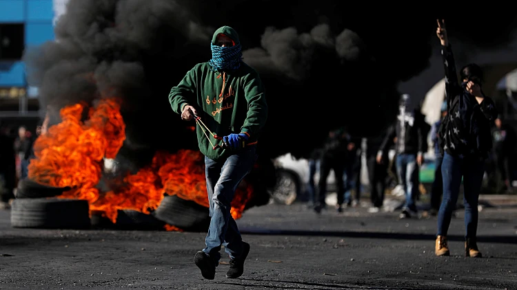 עימותים ברמאללה בעקבות הכרזת טראמפ על י-ם