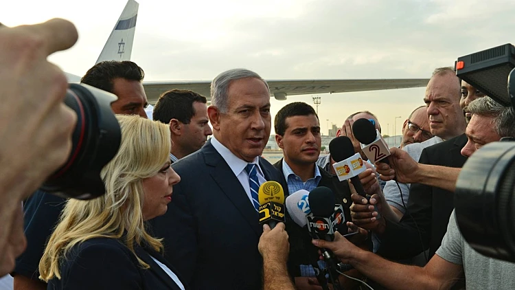 ראש הממשלה בנימין נתניהו לפני המראתו לאפריקה