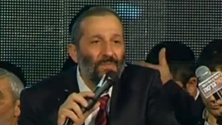 אריה דרעי נואם אחרי הבחירות