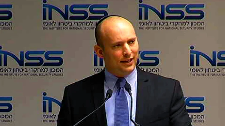 שר הכלכלה בנט בכנס המכון למחקרי ביטחון לאומי