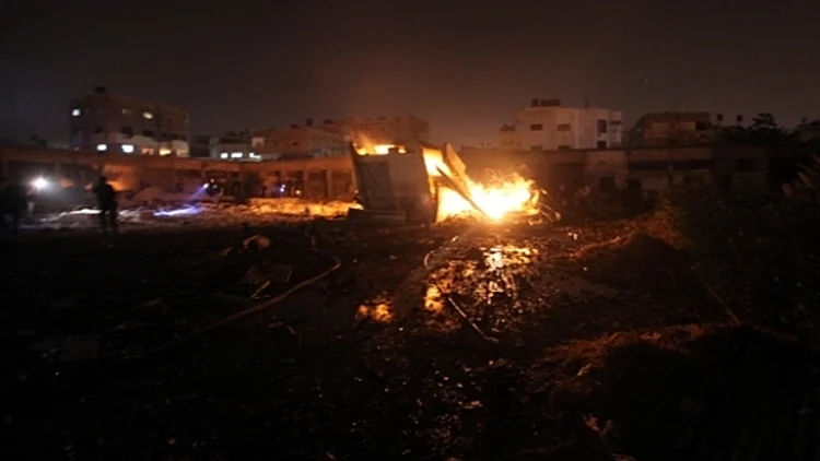 בניין שצה"ל הפציץ ברצועת עזה