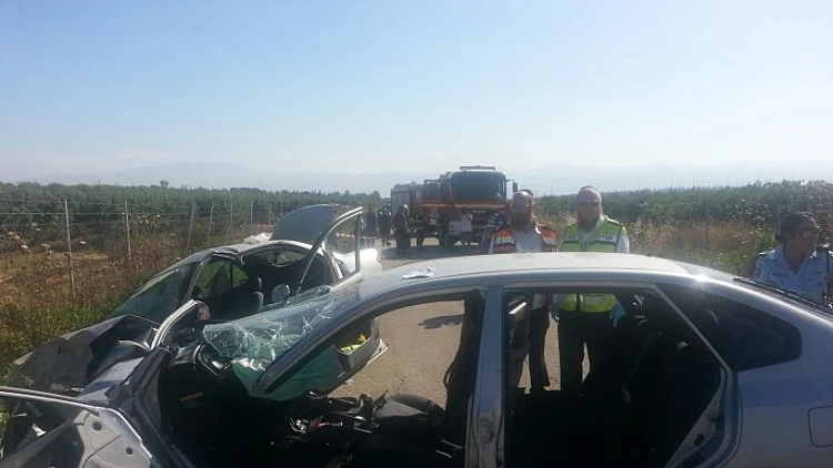 זירת התאונה ליד איילת השחר