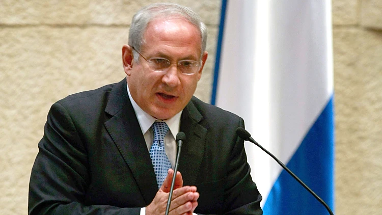 בנימין נתניהו נואם בכנסת