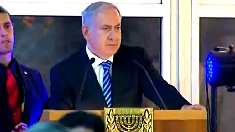בנימין נתניהו בטקס הזיכרון הממלכתי לנספי אסון הכרמל בבית אורן