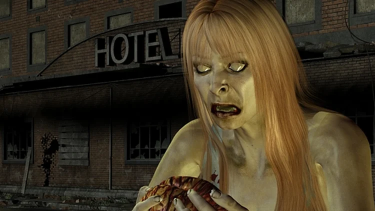 זומבית אוחזת מוח