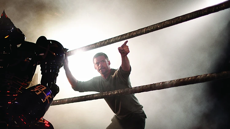 יו ג'קמן בסרט Real Steel