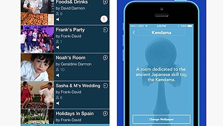 מימין: אפליקציית Rooms (של פייסבוק), אפליקציית Room