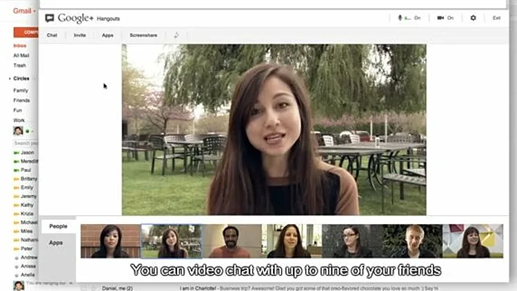 גוגל פלוס Hangout בג'ימייל