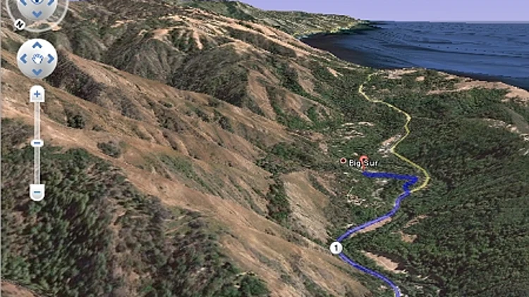 הוראות נסיעה בתלת ממד. גוגל Maps