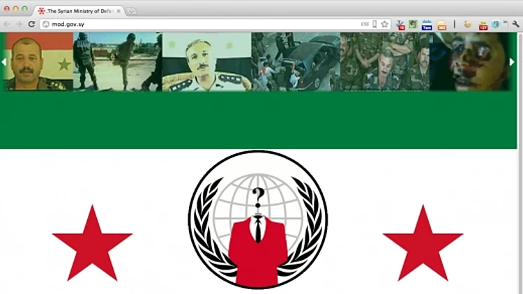 אנונימוס פורצים לאתר משרד הבטחון של סוריה