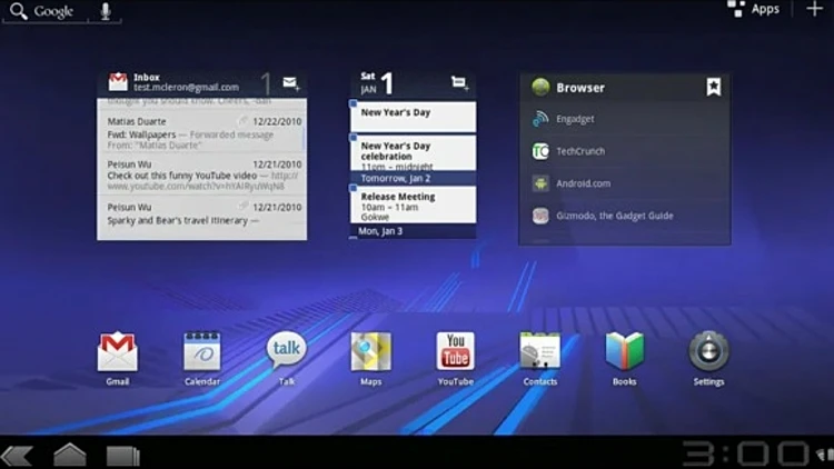 מערכת הפעלה גוגל אנדרואיד Honeycomb לטאבלטים