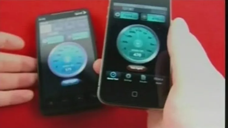 בדיקת מהירות הורדה באייפון