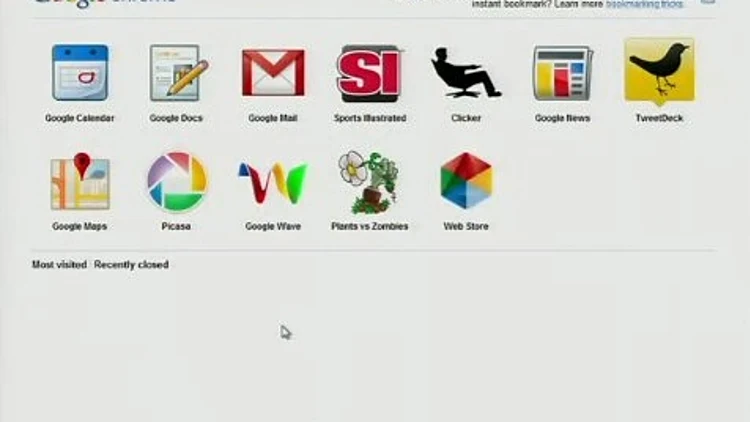 החנות המקוונת של גוגל כרום, כפי שהוצגה ב-keynote