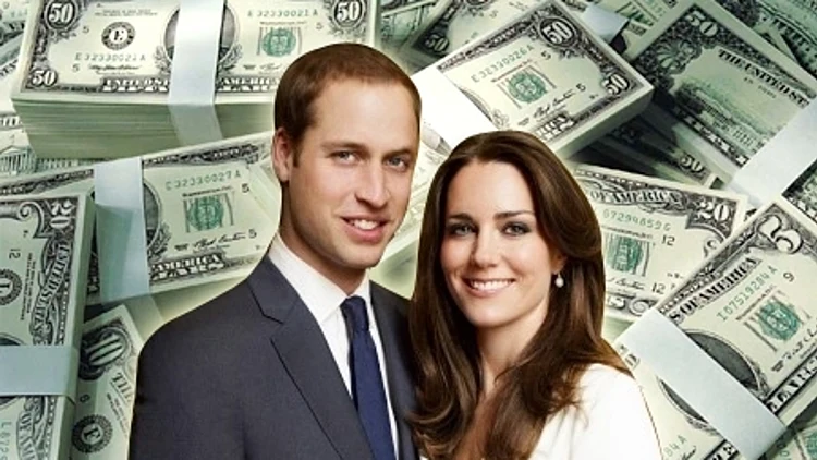 קייט וויליאם על רקע דולרים