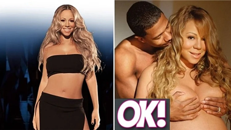 מריה קארי בהריון וניק קאנון וגם מריה אחרי הלידה