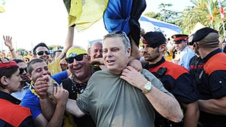 פדרמן עם אוהדי מכבי בברצלונה