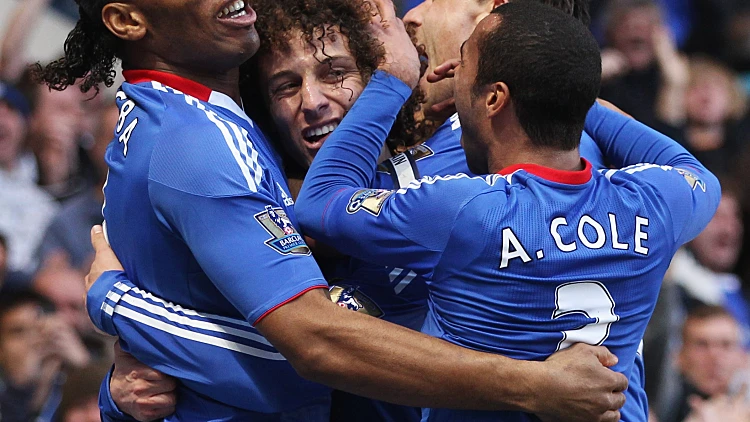 שחקני צ'לסי חוגגים