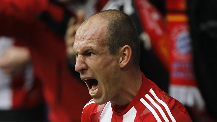 רובן חוגג מול המבורג