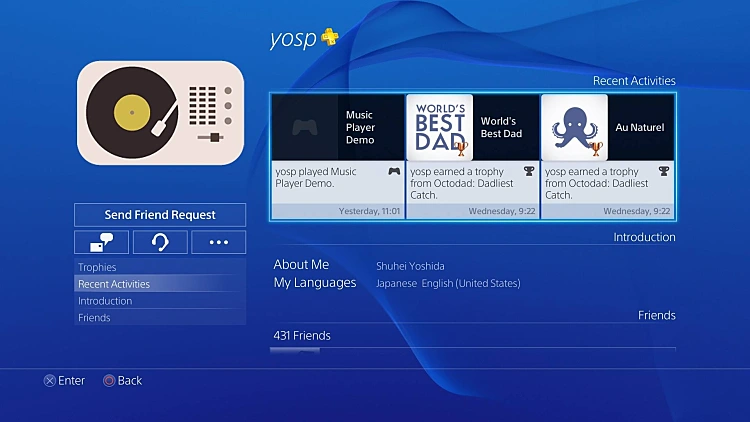 PS4 Music Player