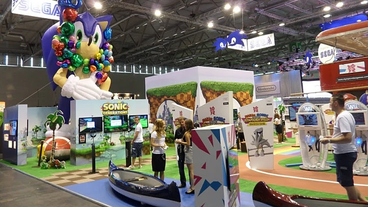 דוכן התצוגה של סגה בגיימסקום 2011