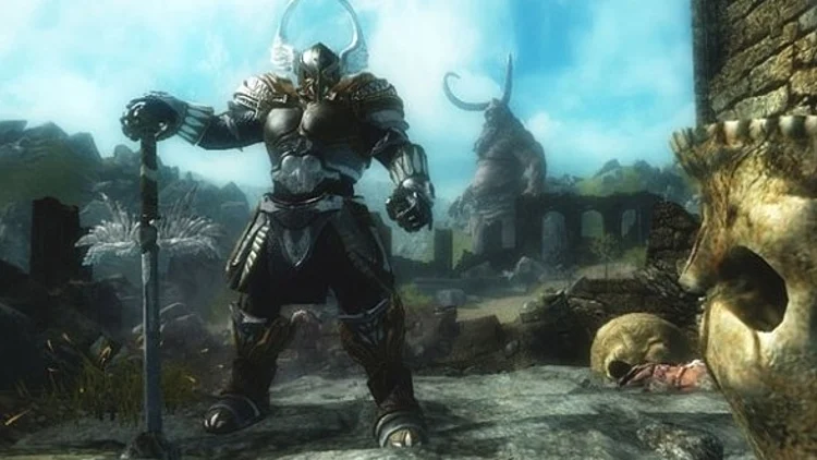 אביר דיגיטלי על רקע ענק מםלצתי