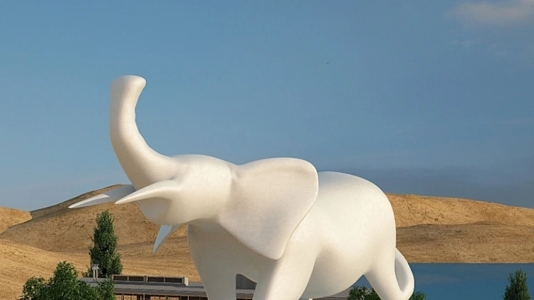 הדמיית פסל פיל ממלח