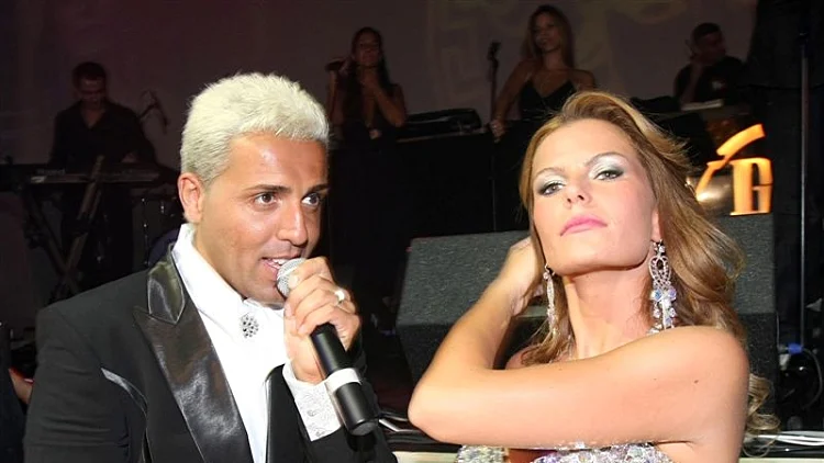 קובי פרץ ואשתו ענבל בחתונה