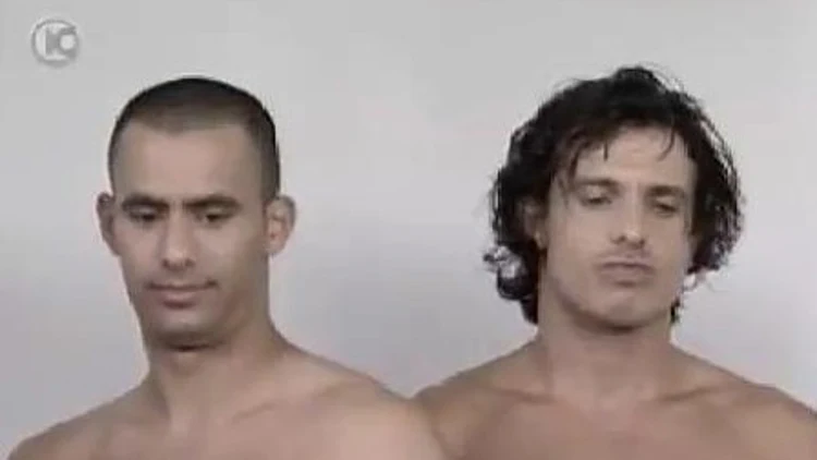גילי ורמוט ודדי בן דיין בצילומים של כדורגלני הפועל תל אביב לרייטינג