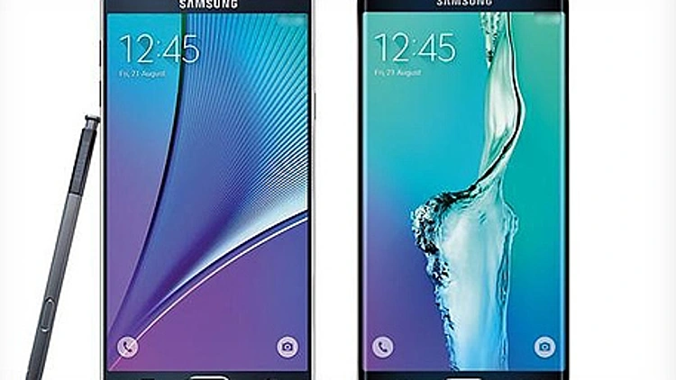 מימין: גלקסי S6 Edge Plus, נוט 5