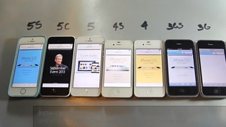 מבחן השוואת מהירות בין כל דגמי האייפון