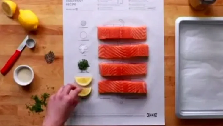 דף הרכבה למתכון סלמון אפוי של איקאה בקנדה