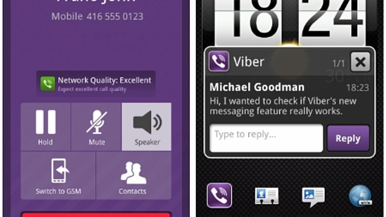 אפליקציית השיחות וייבר הגיעה לאנדרואיד