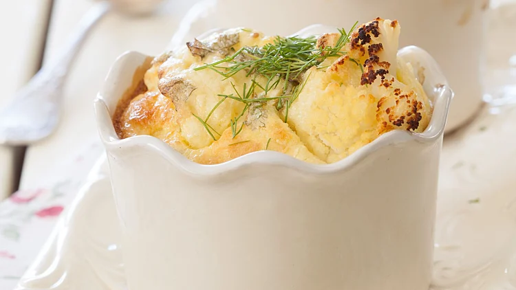 סופלה כרובית וגבינות