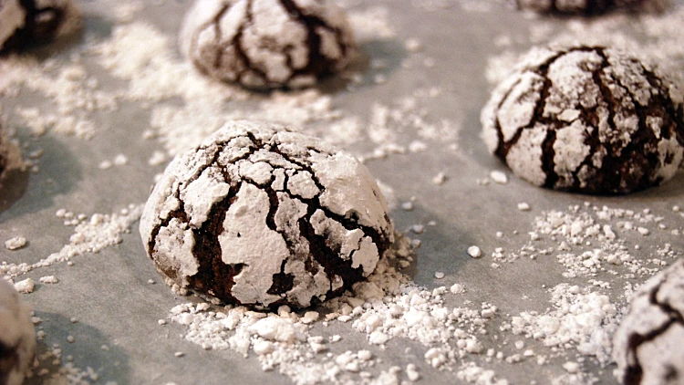 עוגיות שוקולד מושלגות