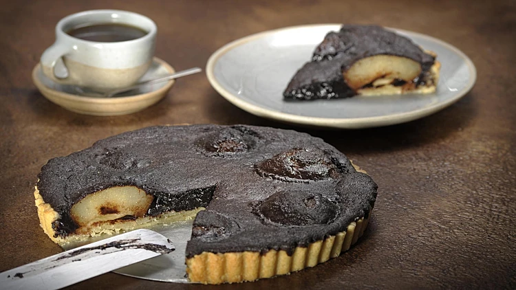 מתכון לטארט אגסים ושוקולד