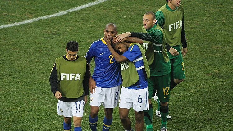 נבחרת ברזיל עצובה אחרי ההפסד להולנד