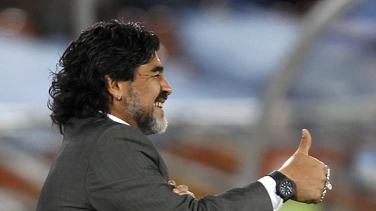 דייגו מראדונה מבסוט