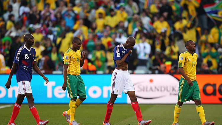 שחקני צרפת ודרום אפריקה מבואסים